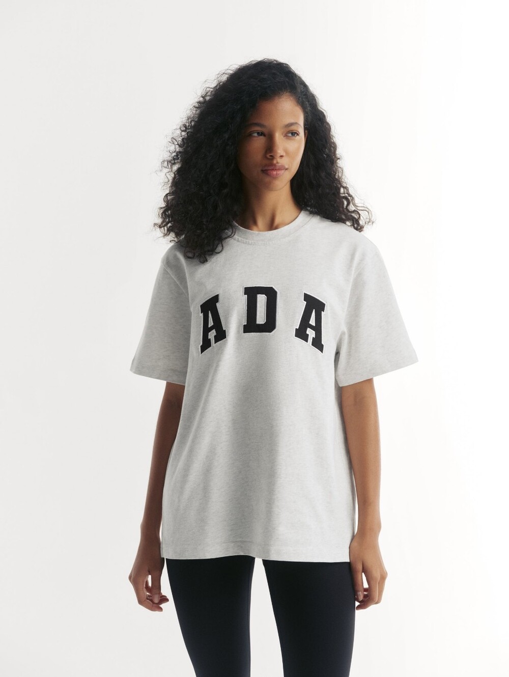 Adanola Short Sleeve Oversized T Shirt size XS Grey Melange